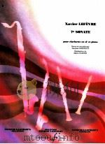 Xavier Lefevre 7e Sonate pour clarinette en sib et piano revue et annotee par jacques lancelot G 160（1973 PDF版）