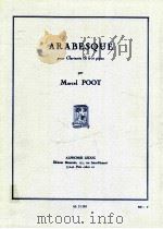 Arabesque pour clarinette Si b et piano AL 21 295（1953 PDF版）