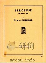 Berceuse pour Hautbois et Piano   1957  PDF电子版封面     