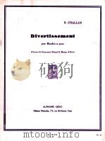 Divertissement pour Hautbois et piano AL 20 472   1946  PDF电子版封面    Rene Challan 