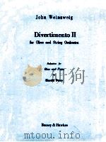 john weinzweig Divertimento II for Oboe and String Orchestra reduction for oboe and piano No.35（1950 PDF版）