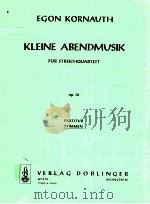 Kleine Abendmusik fur Streichquartett op.14 stimmen（1926 PDF版）
