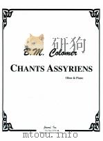 Chants Assyriens Oboe & Piano   1998  PDF电子版封面    B.M.Colomer 