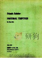 Pastoral Triptych for Oboe Solo edition 10636（1960 PDF版）
