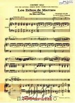 Les Echos de Marnes Pastorale for oboe and Piano     PDF电子版封面    Charles Colin 