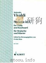 Sonata in C for Viola and Keyboard ED 11261   1977  PDF电子版封面    Antonio Vivaldi 