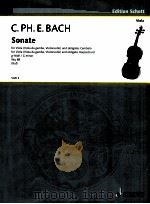 Sonate g minor for Viola Viola da gamba Violoncello and obligato harpsichord Wotquenne 88 VAB 2   1969  PDF电子版封面    C.PH.E.Bach 