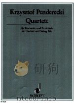 Quartett for clarinet and String trio 1993 ED 8229   1993  PDF电子版封面     