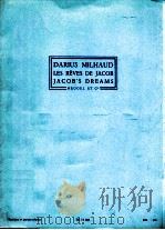 Les reves de jacob's dreams pour Hautbois Violon Alto Cello C.Basse HE 31 660     PDF电子版封面    Darius Milhaud 