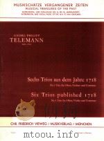 Six Trios published 1718 No.1 Trio for Oboe Violin and Continuo V 6130   1969  PDF电子版封面     