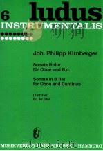 sonate in flat B oboe and continuo Tottcher Ed.Nr.269   1954  PDF电子版封面    Joh.Philipp Kirnberger 