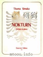 Nokturn per clarinet & piano   1990  PDF电子版封面    Thoma Simaku 