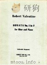 Sonata No.1 in F for Oboe and Piano edition schott10097   1952  PDF电子版封面     