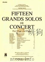 Fifteen Grands Solos De Concert for Oboe and Piano texas78292     PDF电子版封面    w.a.mozart 