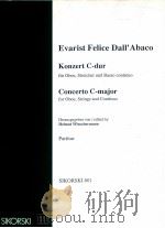 concerto c-major for Oboe Strings and continuo  Partitur Sikorski 601 sikorski 601   1960  PDF电子版封面     