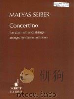 Concertino for clarinet and strings arranged for clarinet and piano ed10341（1953 PDF版）