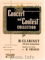 Concert and Contest collection for Bb Clarinet with piano accompaniment     PDF电子版封面    H.Voxman 