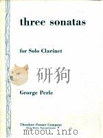 three sonatas for solo clarinet（1967 PDF版）