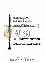 A Set for clarinet   1957  PDF电子版封面     