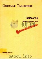 Sonata for clarinet solo   1959  PDF电子版封面     