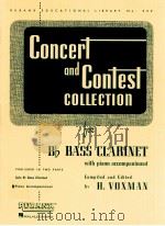 Concert and Contest collection for Bb Clarinet with piano accompaniment Piano Accompaniment     PDF电子版封面    H.Voxman 