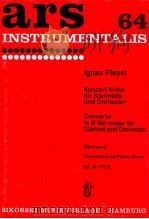concerto b flat for clarinet and orchestra piano score ed.nr772k   1974  PDF电子版封面    Ignaz Pleyel 