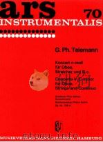 concerto in c minor for oboe strings and continuo piano score ed.nr.788k   1977  PDF电子版封面    G.Ph.Telemann 