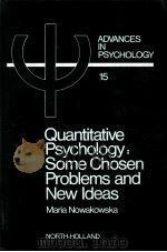 QUANTITATIVE PSYCHOLOGY:SOME CHOSEN PROBLEMS AND NEW IDEAS（1983 PDF版）