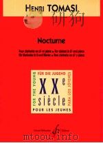 Nocturne pour clarinette en sib et piano   1999  PDF电子版封面    Henri Tomasi 