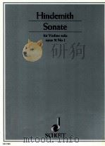 Sonate fur Violine solo opus 31 No.1 ED 1901   1924  PDF电子版封面    Paul Hindemith 