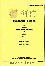 quatorze pieces pour hautbois  hautbois d'amore cor anglais et piano OP.179   1991  PDF电子版封面    Charles Koechlin 