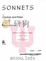 Sonnets for clarinet and piano ST-260（1979 PDF版）