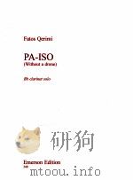 PA-ISO Without a drone Bb clarinet solo 340（1999 PDF版）