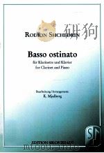 Basso ostinato for clarinet and piano Edition Sikorski 6320（ PDF版）
