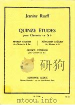 Quinze Etudes pour Clarinette en Si b fifieen studies for clarinet in b flat AL 23 366（1964 PDF版）