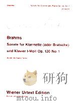 Sonata for clarinet (oder bratsche) und klavier f-moll Op.120 No.1 UT 50015   1973  PDF电子版封面  3850550141  Johannes Brahms 