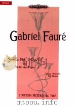 Sonata No.1 Op.13 for Violin and Piano No.7487   1998  PDF电子版封面  0577080079  Gabriel Fauré 