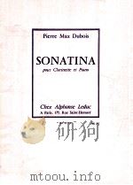 Sonatina pour Clarinet et Piano al 21 718   1958  PDF电子版封面     