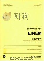 Quartett fur flote violine viola & violoncello op.85 stimmen Dazu:Studienpartitur Stp.556 06 768   1992  PDF电子版封面     