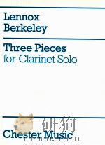 Three Pieces for clarinet   1991  PDF电子版封面  0711928886   