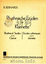 rhythmical studides for the clarinet ZM 1327（ PDF版）