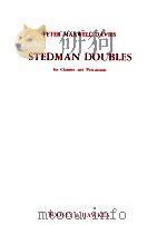 Peter Maxwell Davies STedman Doubles for Clarinet and Percussion   1978  PDF电子版封面     