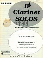 Bb Clarinet solos with piano accompany Canzonetta for Bb Clarinet with Piano Accompaniment op.19   7  PDF电子版封面     