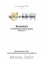dantalian fignatune gdition No.520 B a b b it t for Bb Clarinet with extensions notated in C（1998 PDF版）