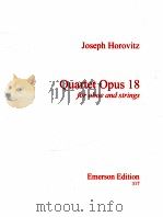 Quartet Opus 18 for oboe and strings 317   1997  PDF电子版封面    Joseph Horovitz 