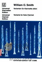 Variants for solo Clarinet ue 13986（1967 PDF版）