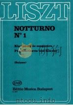 Liszt Notturno N°1 Klarinétra és zongorára fur klarinette und klavier   1955  PDF电子版封面    Liszt 
