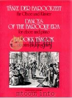 dances of the baroque era for pboe piano z.12 845   1986  PDF电子版封面    johann sebastian bach 