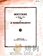 Nocturne pour Hautbois et Piano ou Orgue   1950  PDF电子版封面    M.Roesgen-Champion 