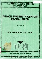 french twentieth century recital pieces for saxophone and piano No.1827（1953 PDF版）